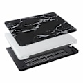 Miniatyrbild 3 av 4: Hårdplastskal till MacBook Pro 15.4"  A1707/A1990 Marmor (Svart)