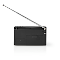 Miniatyrbillede 5 af 11: Nedis FM-radio | Bærbart design | AM / FM | Batteri | Analog | 1.5 W | Sort hvid skærm | Hovedtelefonudgang | IP20 | Sort