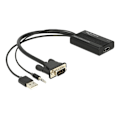 Miniatyrbillede 2 af 2: Delock VGA to HDMI Adapter with Audio