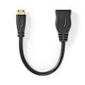 Pikkukuva 1 / 6: Nedis High Speed ​​HDMI ™ Kaapeli Ethernet | HDMI™ Mini | HDMI™ Ulostulo | 4K@30Hz | 10.2 Gbps | 0.20 m | Pyöreä | PVC | Musta | Kirjekuori