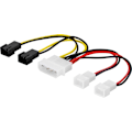 Miniatyrbild 1 av 3: DELTACO adapterkabel för fläktar, från 4-pin till 4x3-pin (SSI-38)