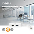 Pikkukuva 8 / 10: Nedis DisplayPort-sovitin | Mini DisplayPort Uros | DVI-D 24+1-Pin Naaras / HDMI™ Ulostulo / VGA Naaras | 4K@60Hz | Niklattu | Vaihdettava | 0.20 m |