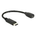Pikkukuva 1 / 2: DeLOCK sovitin USB-C uros - Micro-B naaras, USB 2.0, 56 kΩ, musta