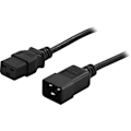 Miniatyrbillede 2 af 3: DELTACO jordet apparat-/forlængerkabel, <b>ret IEC 60320  C19</b> til