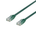 Pikkukuva 1 / 2: DELTACO U/UTP Cat6 laitekaapeli, litteä, 2m, 250MHz, vihreä