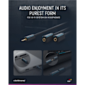 Pikkukuva 6 / 8: ClickTronic 3,5 mm AUX-adapterkabel, stereo Premium-kabel | 1x 3,5 mm jackkontakt  2x 3,5 mm jackkontakt | 0,1 m | OFC innerledare