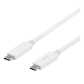 Pikkukuva 1 / 3: DELTACO USB-C-kaapeli, 5Gbit/s, 5A, 1m, valkoinen