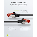 Pikkukuva 4 / 7: Goobay Patchkabel CAT 6, S/FTP (PiMF), svart, 0,25 m kopparledare (CU), halogenfri kabelhölje (LSZH)
