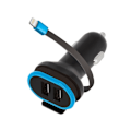 Miniatyrbillede 1 af 3: Forever Dual USB Billaddare CC-02 3A med iPhone 8-pin kabel