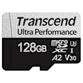 Pikkukuva 1 / 5: Transcend microSDXC 340S 128GB U3 A2 V30 (R160/W125)