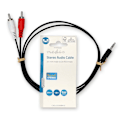 Miniatyrbillede 4 af 4: Nedis Stereo Audio kabel | 3.5 mm Hanstik | 2x RCA Hanstik | Nikkelplateret | 1.00 m | Runde | Sort | Label