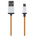 Pikkukuva 2 / 3: STREETZ USB-kaapeli, kangasp., Type A ur - Type Micro B, 1m, oranssi