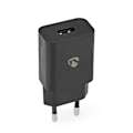 Miniatyrbild 1 av 10: Nedis Väggladdare | 12 W | Snabbladdnings funktion | 1x 2.4 A A | Antal utgångar: 1 | USB-A | Utan kabel | Single Voltage Output | Svart