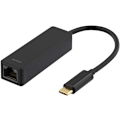 Miniatyrbillede 1 af 5: DELTACO, USB 3.1 netværksadapter, 1xRJ45, 1xUSB-C han, sort