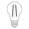 Pikkukuva 4 / 4: Century LED E27 Vintage Filament Lamp Globe 8 W 810 lm 3000 K 2-blister