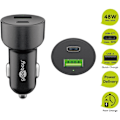 Miniatyrbild 4 av 8: Goobay Dubbel USB-billadare USB-C™ PD (Power Delivery) (48 W) 48 W (12/24 V) USB-A/USB-C™ lämplig för enheter med USB-C™ (Power Delivery), t.ex. iPhon