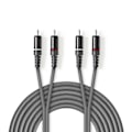 Pikkukuva 2 / 4: Nedis Stereoäänikaapeli | 2x RCA uros | 2x RCA uros | Niklattu | 3.00 m | Pyöreä | Tummanharmaa | Pahvikotelo