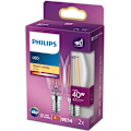 Pikkukuva 1 / 5: Philips 2-pack LED E14 Kron 4,3W (40W) Klar 470lm