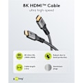 Pikkukuva 4 / 8: Goobay HDMI™-kaapeli, erittäin nopea, 2 m, Sharkskin Grey H