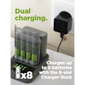 Miniatyrbild 9 av 9: gp ReCyko 2st M451 Laddare USB docka D851 + 8xAA