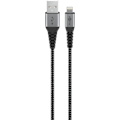 Pikkukuva 2 / 9: Goobay Lightning till USB-A-textilkabel med metallpluggar 0,5 m elegant och extra robust anslutningskabel för t.ex. Apple iPhone, iPad (Apple MFi cert