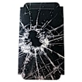 Miniatyrbillede 2 af 2: Skin til Iphone XR Knust glas - Sort Svart