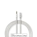 Pikkukuva 1 / 9: Nedis Lightning Sovitin | Apple Lightning 8-Pin | 3.5 mm uros | Kullattu | 1.00 m | Pyöreä | Nailon