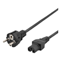 Miniatyrbillede 1 af 3: DELTACO power cord CEE 7/7 - IEC C15, 2m, black