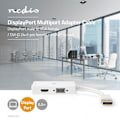 Pikkukuva 8 / 10: Nedis DisplayPort-sovitin | Mini DisplayPort Uros | DVI-D 24+1-Pin Naaras / HDMI™ Ulostulo / VGA Naaras | 4K@60Hz | Kullattu | Vaihdettava | 0.20 m |