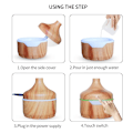 Miniatyrbild 4 av 4: Luftfuktare/Aroma Diffuser i trädesign 300ml, Ljust trä