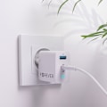 Miniatyrbild 6 av 6: Forever GaN TC-06-65AC PD QC Väggladdare 1x USB-C 1x USB 65W