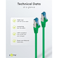 Miniatyrbillede 7 af 7: Goobay Patchkabel CAT 6A, S/FTP (PiMF), grøn, 10 m kobberleder (