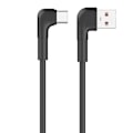 Pikkukuva 1 / 2: Maxlife MXUC-09 Kulmakaapeli USB - USB-C 1.0 m 3A, musta