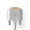 Pikkukuva 5 / 8: Nedis HDMI™ -kaapeli | HDMI™ liitin | DVI-D 24+1-Pin Uros | 2560x1600 | Kullattu | 2.00 m | Suora | Punottu | Hopea | Laatikko kannella ja ikkunalla