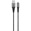 Pikkukuva 1 / 9: Goobay Lightning till USB-A-textilkabel med metallpluggar 0,5 m elegant och extra robust anslutningskabel för t.ex. Apple iPhone, iPad (Apple MFi cert