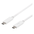 Pikkukuva 1 / 2: DELTACO USB-C-kaapeli, 1m, USB-IF:n sertifioima, 5Gbit/s, valkoinen