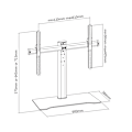 Pikkukuva 9 / 10: DELTACO näytön pöytäteline, 32" - 55", max 40kg, 3 korkeutta, musta