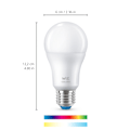 Miniatyrbillede 5 af 9: WiZ WiFi Smart LED E27 60W Färg + Varm-kallvit 3-pack