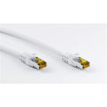 Miniatyrbillede 4 af 6: Goobay RJ45 netværkskabel S/FTP (PiMF), 500 MHz, med CAT 7 råkabel, hvid, 0,25 m LSZH halogenfri kabelkappe, kobber, RJ45-hanstik (CAT 6A)