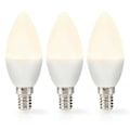Miniatyrbild 1 av 4: Nedis LED-lampa E14 | Ljus | 2.8 W | 250 lm | 2700 K | Varm Vit | Matt | 3 st