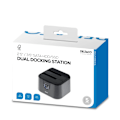 Miniatyrbillede 7 af 7: DELTACO Direkte docking til dobbelt 2,5" og 3,5" SATA-harddiske, sort