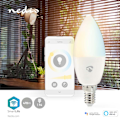 Miniatyrbillede 3 af 11: Nedis SmartLife LED-Pære | Wi-Fi | E14 | 470 lm | 4.9 W | Varm til kølig hvid | 2700 - 6500 K | Android™ / IOS | Stearinlys | 1 stk