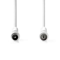 Miniatyrbillede 3 af 4: Nedis Coax Cable | IEC (Coax) Han | IEC (Coax) Hun | Nikkelplateret | 120 dB | 75 Ohm | Quad Skærmet | 2.00 m | Runde | PVC | Hvid | Label