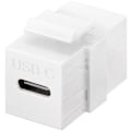 Miniatyrbild 1 av 4: Goobay Keystone-modul USB-C™-kontakt, USB 3.2 Gen 2 (10 Gbit/s), vit USB-C™-uttag > USB-C™-uttag