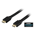 Miniatyrbillede 2 af 3: DELTACO fladt HDMI kabel, HDMI High Speed with Ethernet, HDMI Type A h