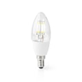 Miniatyrbillede 4 af 8: Nedis SmartLife LED Glødepære | Wi-Fi | E14 | 400 lm | 5 W | Varm Hvid | 2700 K | Glas | Android™ / IOS | Stearinlys | 1 stk