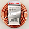 Pikkukuva 3 / 3: Hama Kaiutinkaapeli 2x1.5mm2 Läpinäkyvä 5m