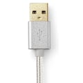 Pikkukuva 6 / 9: Nedis Lightning Kaapeli | USB 2.0 | Apple Lightning 8-Pin | USB-A Uros | 480 Mbps | Kullattu | 3.00 m | Pyöreä | Nailon / Punottu | Alumiini | Laatikk
