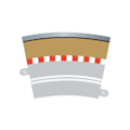 Miniatyrbild 1 av 2: Scalextric 4st Single Lane Curve Border