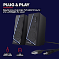 Miniatyrbillede 7 af 8: Trust GXT 609 Zoxa RGB Gaming speake